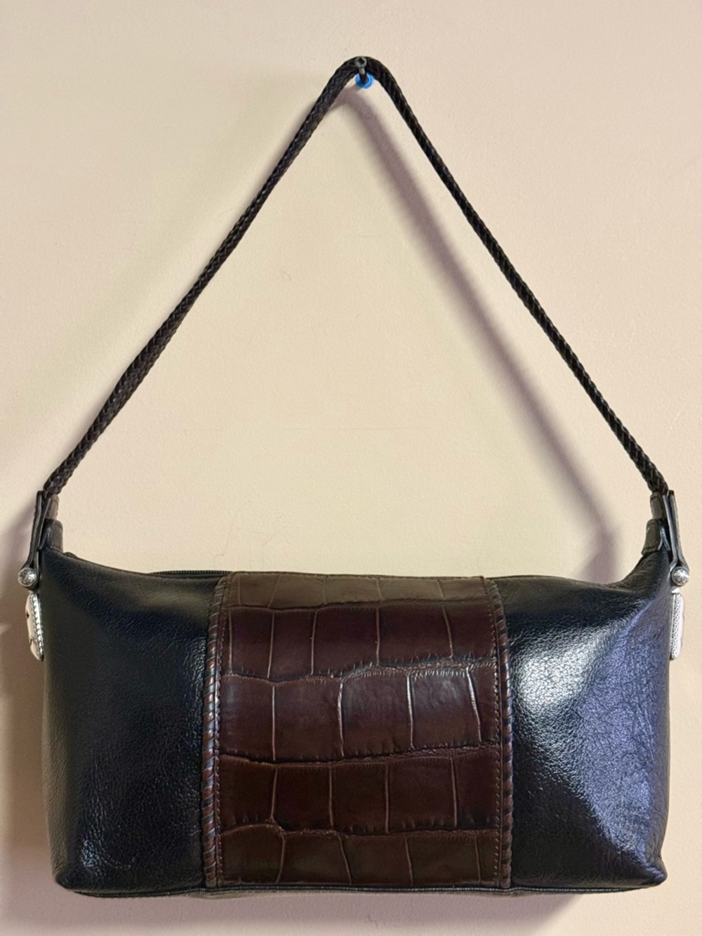Brighton Leather Embossed Shoulder Bag